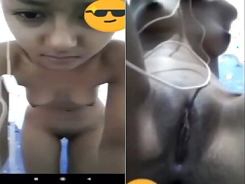 19yo teenager displaying cherry twat on