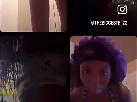 Youthfull teenagers clamping on ig live